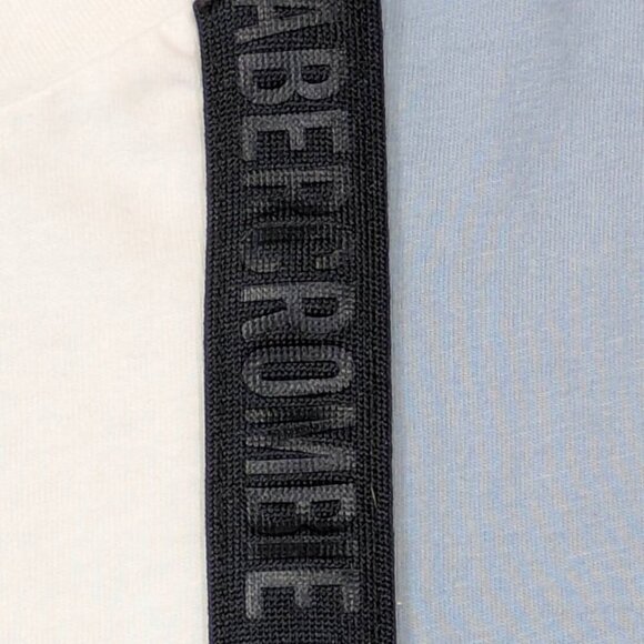 Abercrombie Kids T Shirt 15/16 2 Tone White Blue Short Sleeve Back to School - Picture 3 of 11